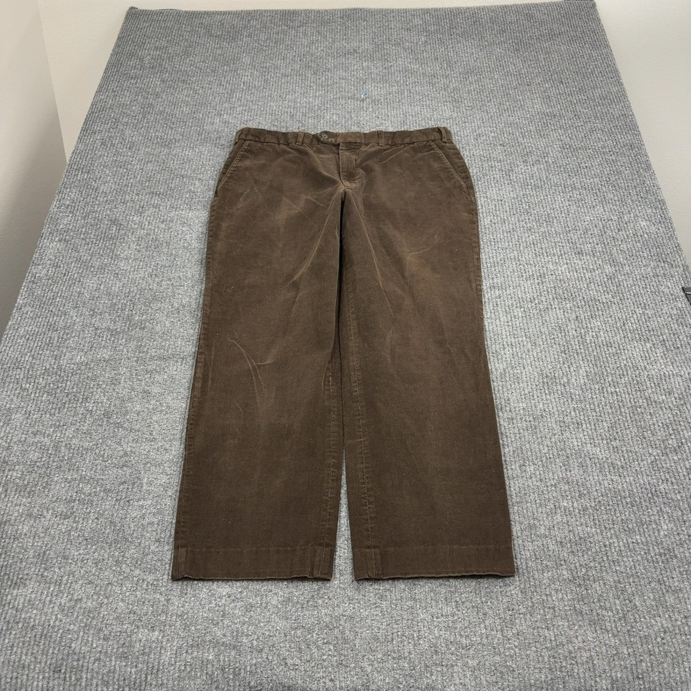 Lauren Ralph Lauren Pants Mens 38x27 Brown Corduroy Stretch Chino Classic Preppy